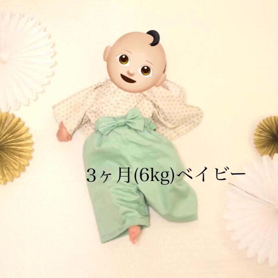 黄×紺 男の子袴2点セット