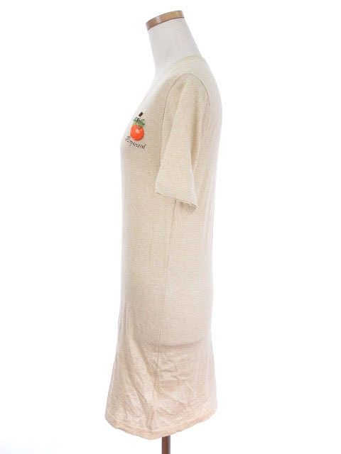 ディースクエアード DSQUARED2 ワンピース ニット Vネック 半袖 コットン XS ベージュ 正規 fy