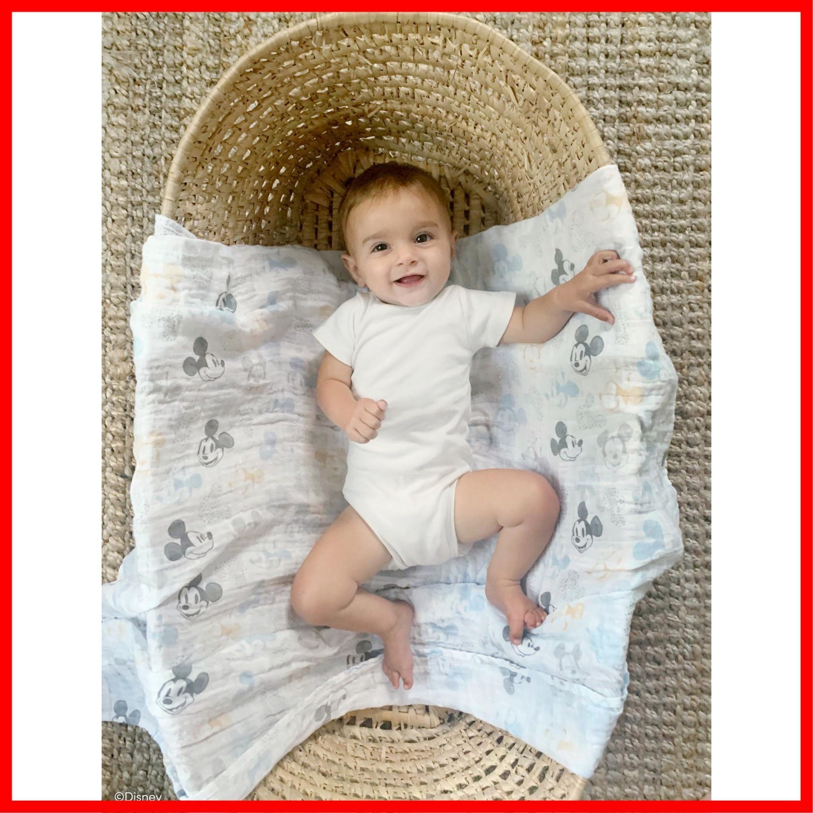 aden anais エイデンアンドアネイ おくるみ ミッキー-ミニー 3枚セット 120×120cm ディズニー デザイン モスリンコットン 新生児 SWADABDASWC30003DIJ