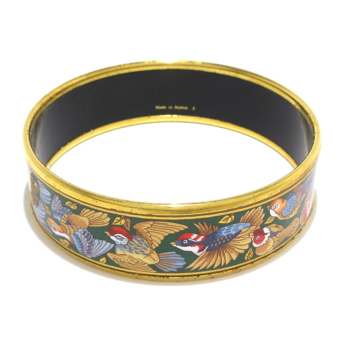 HERMES エルメス バングル エマイユ グリーン×ゴールド×マルチ KIN-KAAI_COM