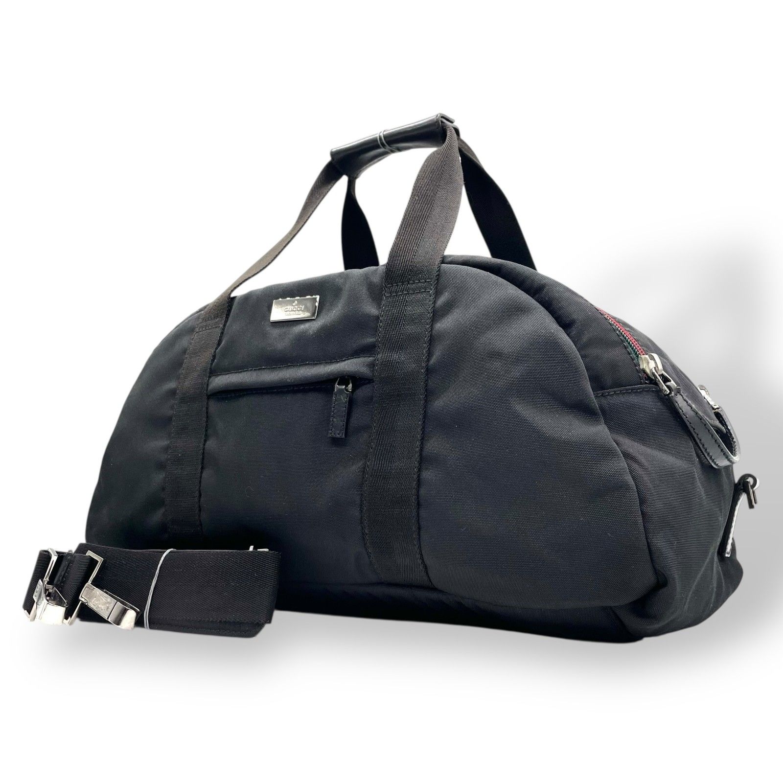 【超極美品】GUCCI グッチ　ボストンバッグ ナイロン　ブラック　黒　2way 極美品 GUCCI グッチ ボストンバッグ 2WAY ハンドバッグ