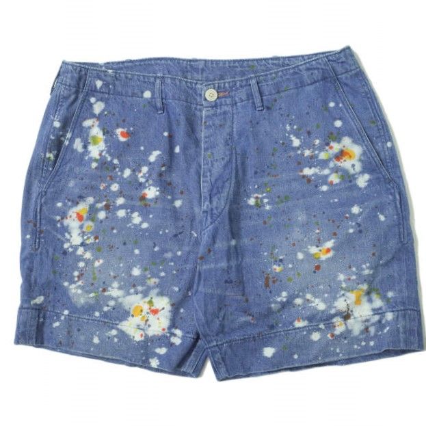 BRU NA BOINNE × DOORS デニムペイントショーツ 日本製