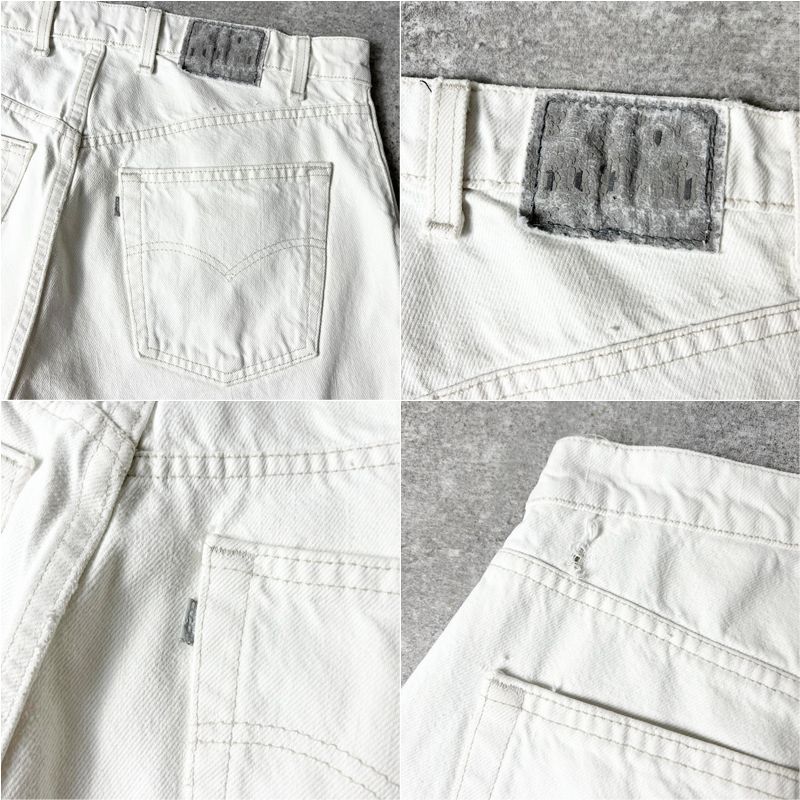 90s USA製 Levis シルバータブ LOOSE ホワイト デニム ショート パンツ