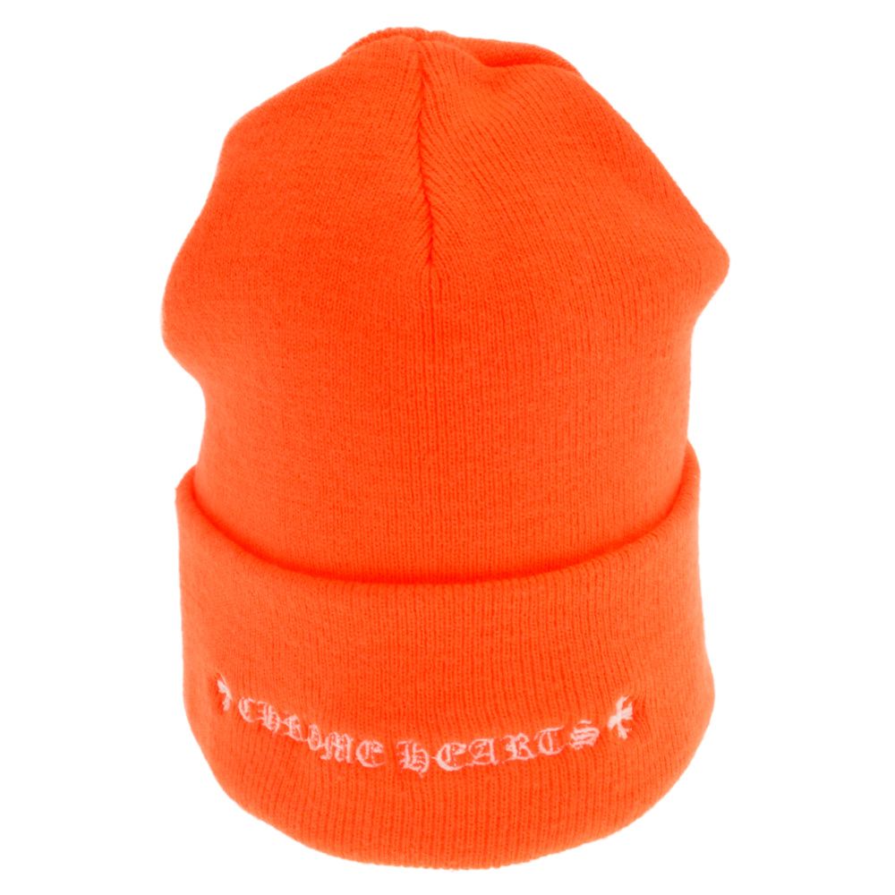 CHROME HEARTS (クロムハーツ) Cemetery Cross Beanie Neon Pink セメタリークロスパッチ ビーニー ニット帽  オレンジ - メルカリ