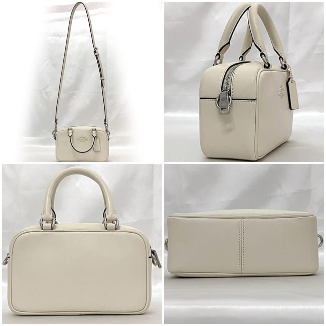 コーチ サッチェル 2way バッグ ホワイト CT776 美品 レザー 中古 