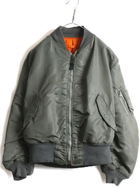 民間 80s USA製 MA-1フライト ジャケット L アルファ社 ミリタリー