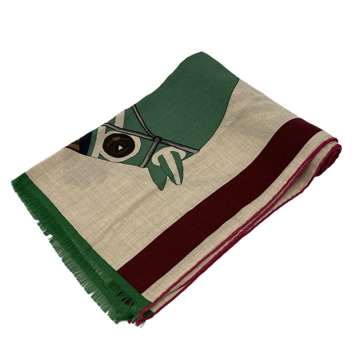 三角ショール 手編み ストール 寒色系グラデーション 軽い 羽織 オール