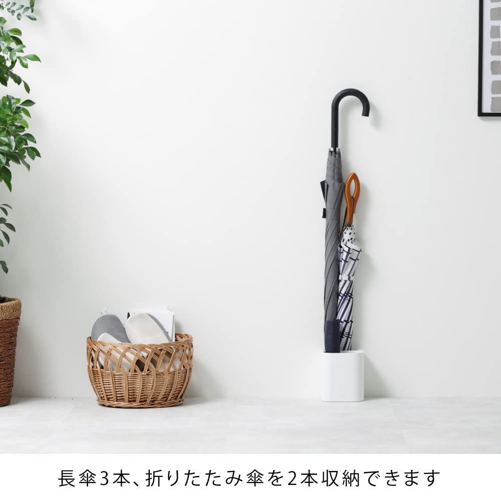 特価 長傘 ホワイト 折りたたみ傘 傘立て bicomini(ビコミニ) ideaco(イデアコ)
