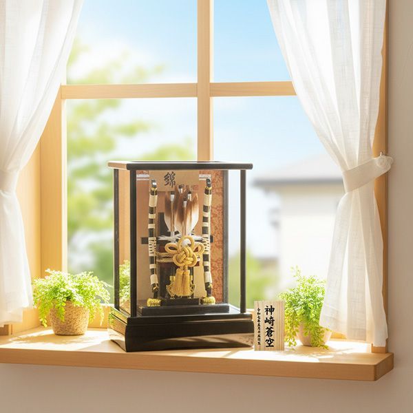 平安道翠 ミニ破魔弓飾り 10号錦