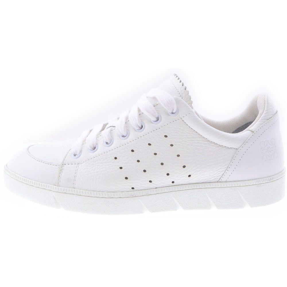 LOEWE (ロエベ) レザー アナグラム ローカットスニーカー ホワイト