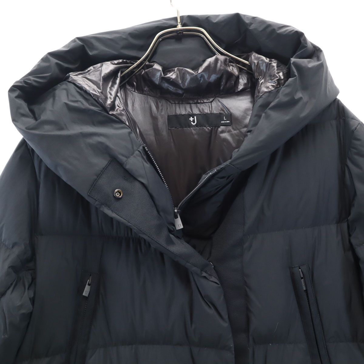 完売品 UNIQLO＋J ユニクロ ジルサンダー ダウンコート ブラックL　傷有 UNIQLO+J ジルサンダー ハイブリッドダウンコート 黒 XS ユニクロ