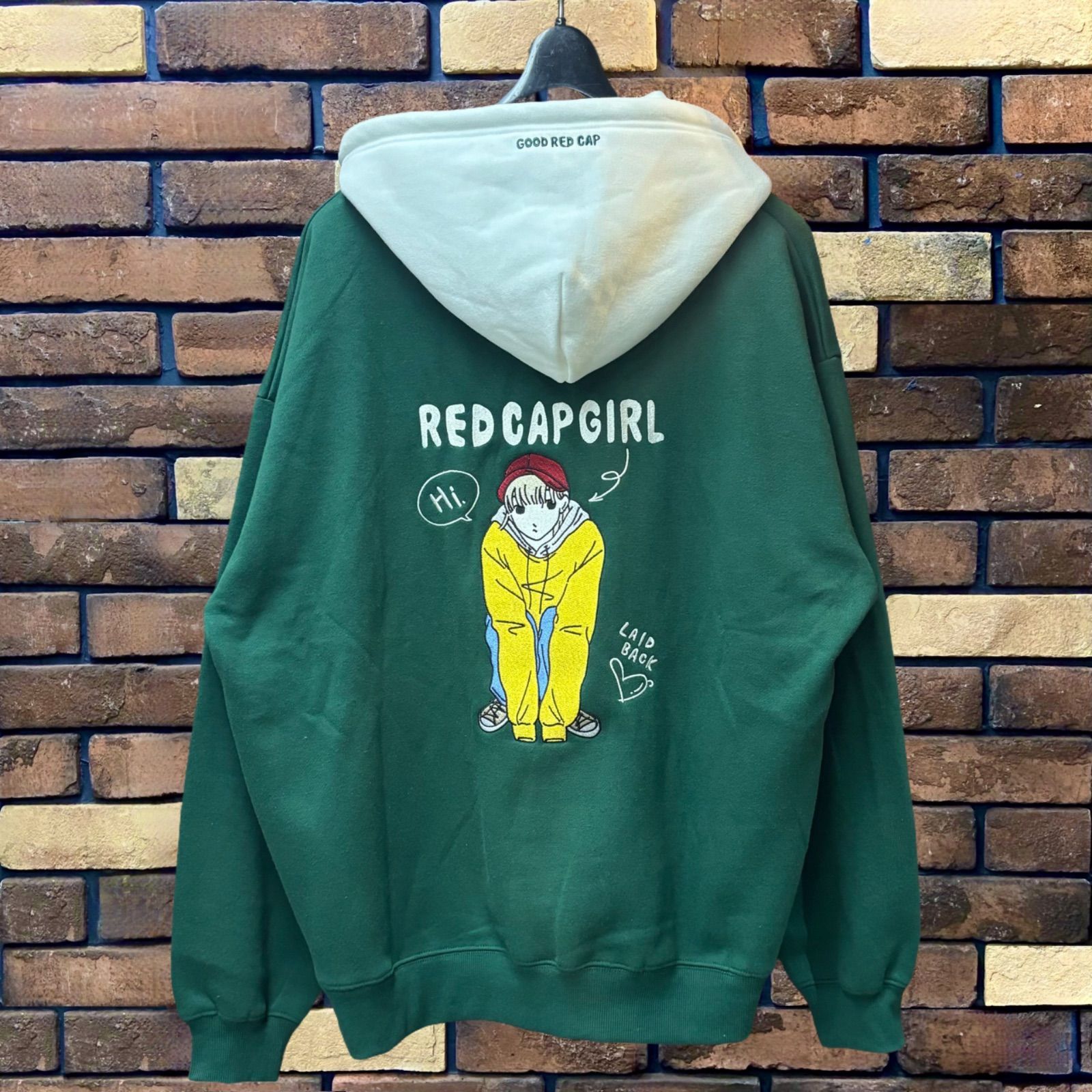 RED CAP GIRL 裏起毛・バック刺繍プルパーカー】レッドキャップ