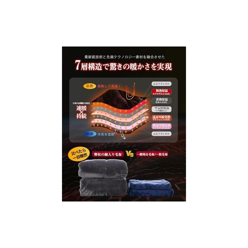 Lemon Bear グラフェン エアロゲル 暖 毛布 厚手 ダブル 冬用 重量 2.3kg 新7層構造 発熱 速暖 持続 あったか毛布 冬 2枚合わせ 薄くて 暖かい ふわとろ 分厚い 接触温感 洗える 温かい 光触媒加工 帝人TEIJIN 厚手 0 MARWIL-DEMENAGEMENTS_CH