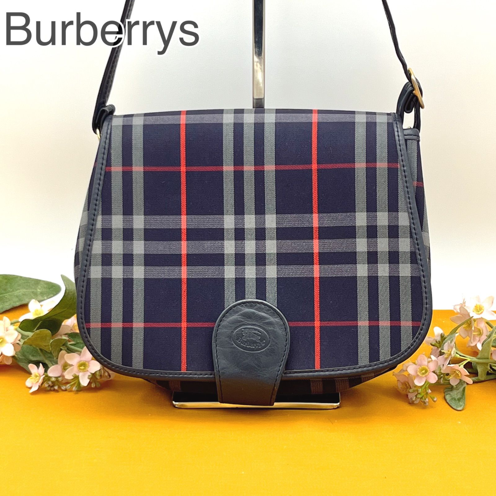 BURBERRYノバチェック◇フルレザー◇黒ブラック◇ノバチェック 本革