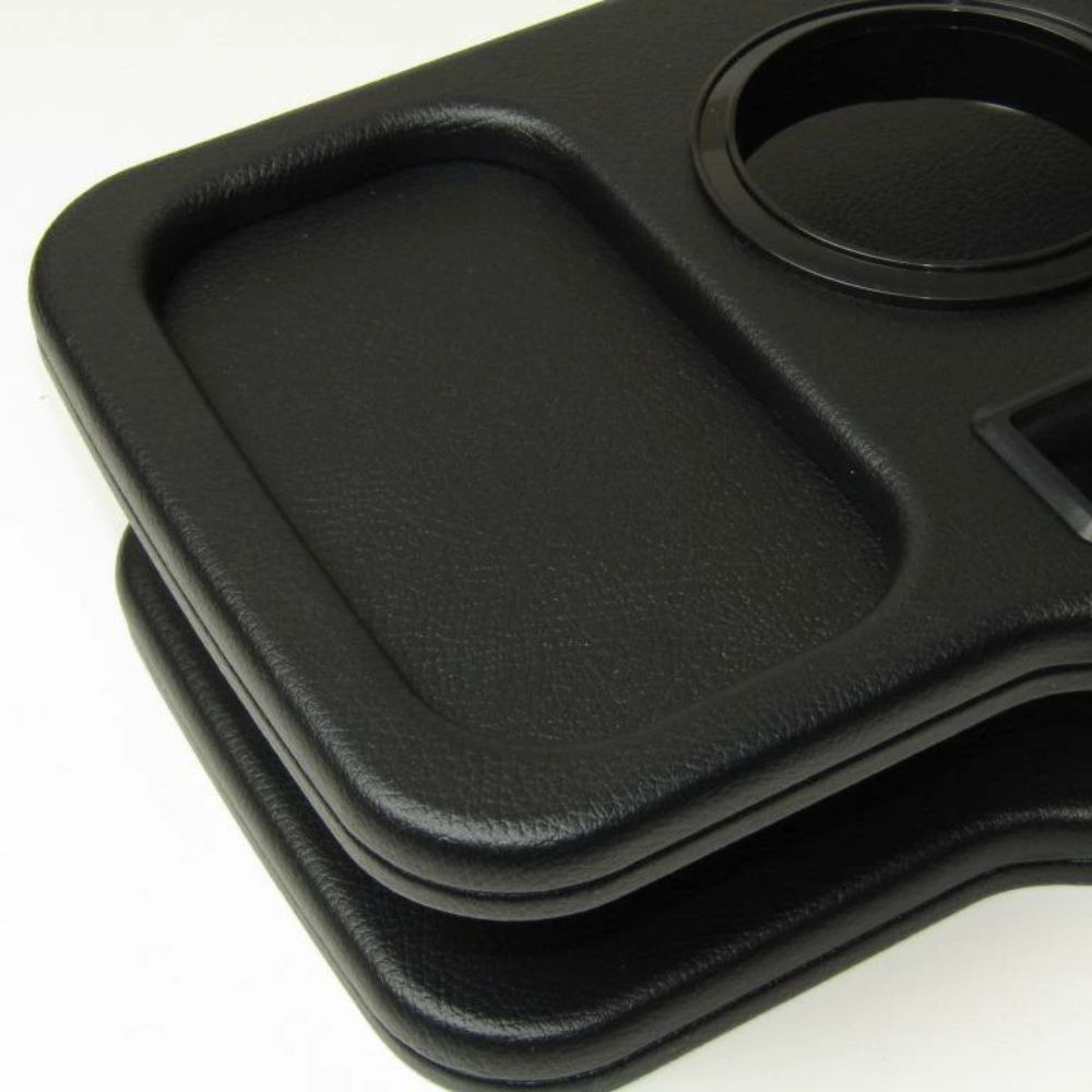 レザー調 エレガントブラック USB充電付 マルチドリンクホルダー フロント用 ハイエース 200系 前期 後期 デザイン2 受注生産品納期3week