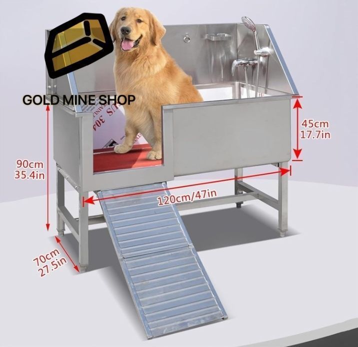 ペットの犬のグルーミング浴槽