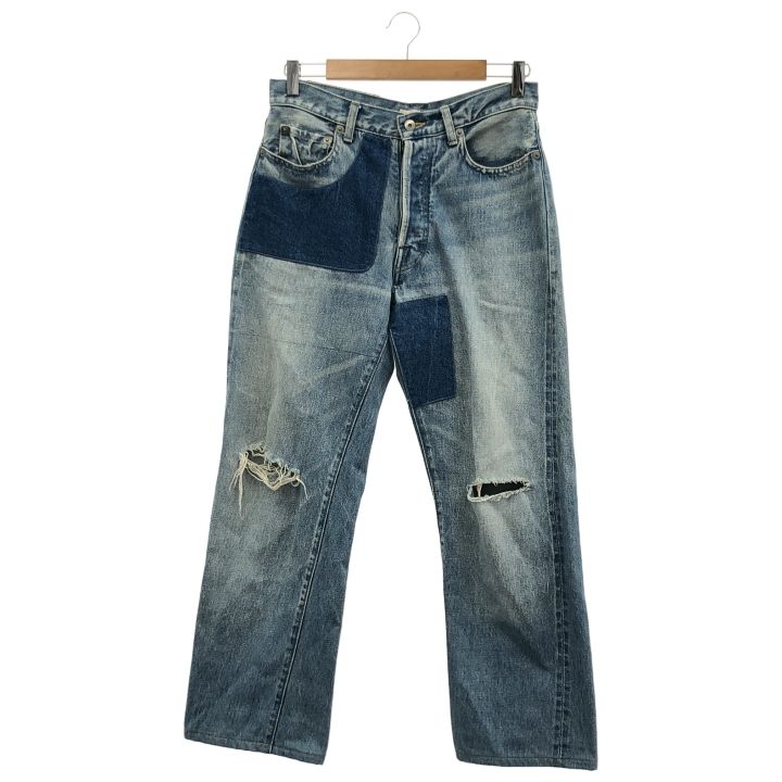 yuchanさま専用　INSCRIREアンスクリア　パッチワークダメージデニム INSCRIREアンスクリア パッチワークダメージデニム - メルカリ