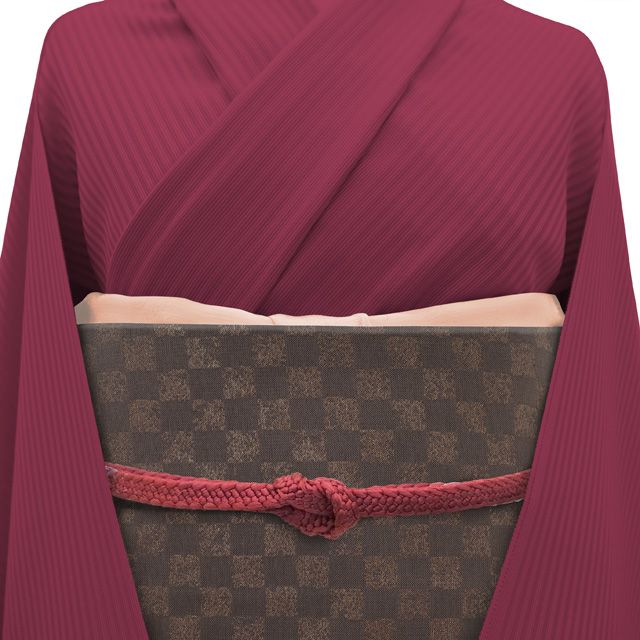 すごい値 袋帯 リサイクル 正絹 牛首紬 織り込み こげ茶 雪輪 霞 流水 市松 上質 カジュアル 仕立て上がり 春 秋 冬 お太鼓柄 パールトーン加工済 お出かけ お食事 ショッピング すごいね みやがわ neb01545