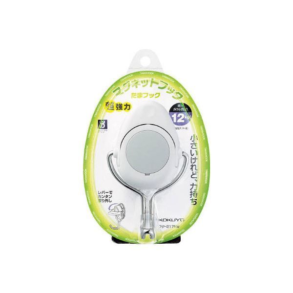 まとめ コクヨ超強力マグネットフック たまフック 大 耐荷重約12kg 白 フク-217W 1個 ×5セット