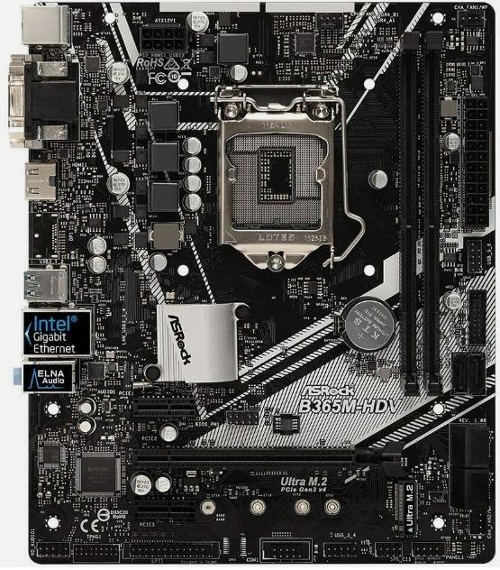 ASRock B365M-HDV LGA1151 DDR4 M-ATX Motherboard