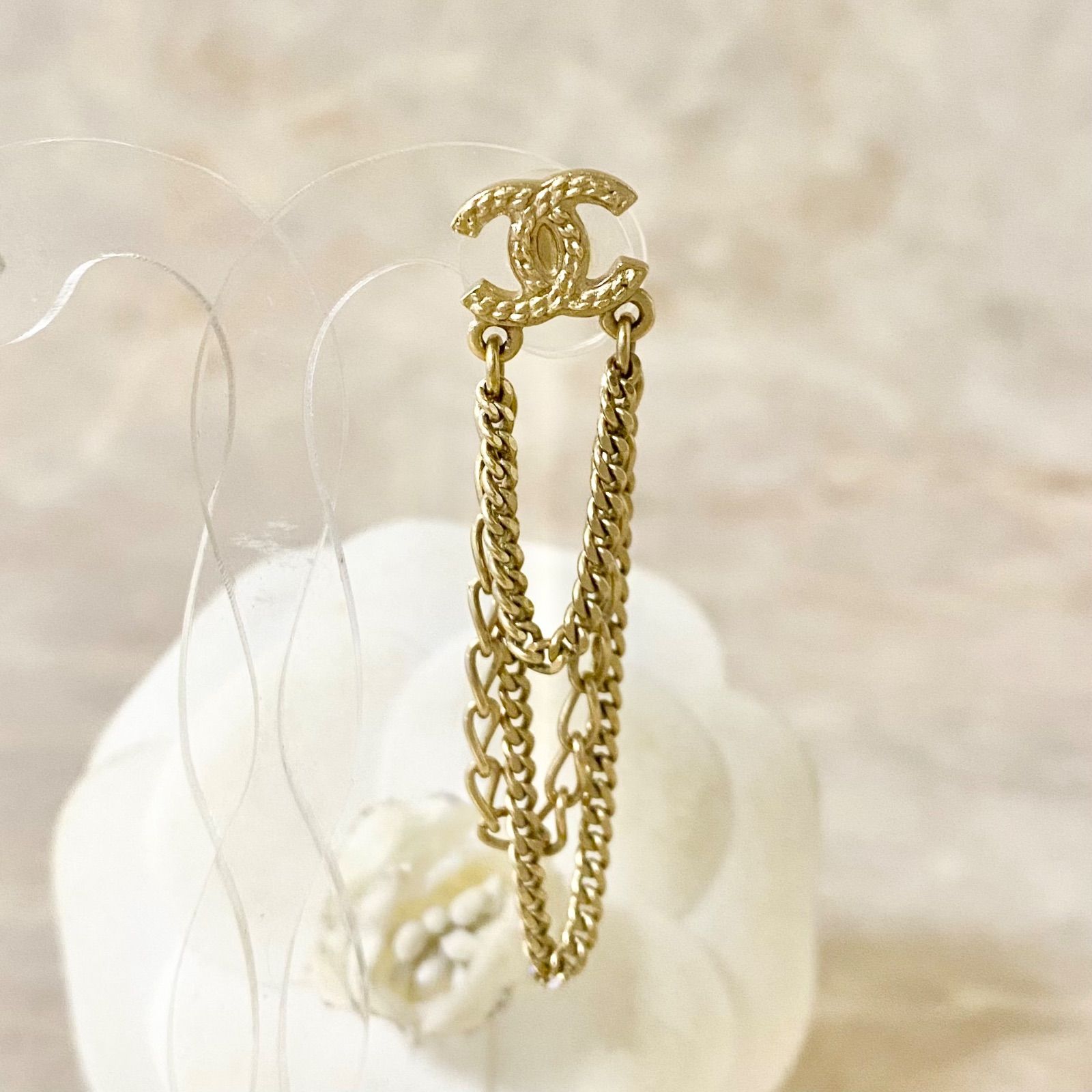 確実正規品　CHANEL チェーンピアス　片方のみ　片耳 確実正規品CHANEL チェーンピアス片方のみ片耳