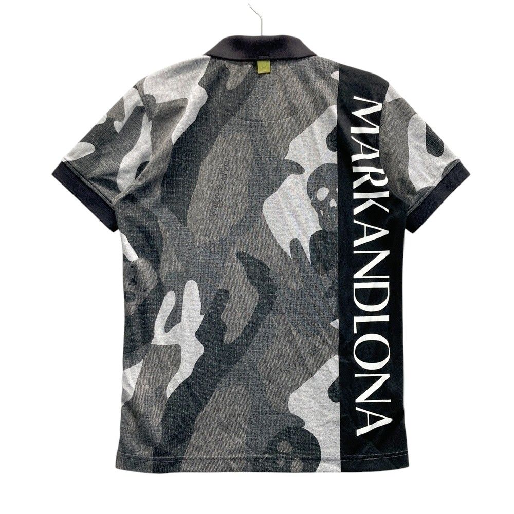 サイズ 44 MARK-LONA マークアンドロナ 半袖ポロシャツ 迷彩柄 カモフラ グレー系 240101469271 ゴルフウェア メンズ ストスト