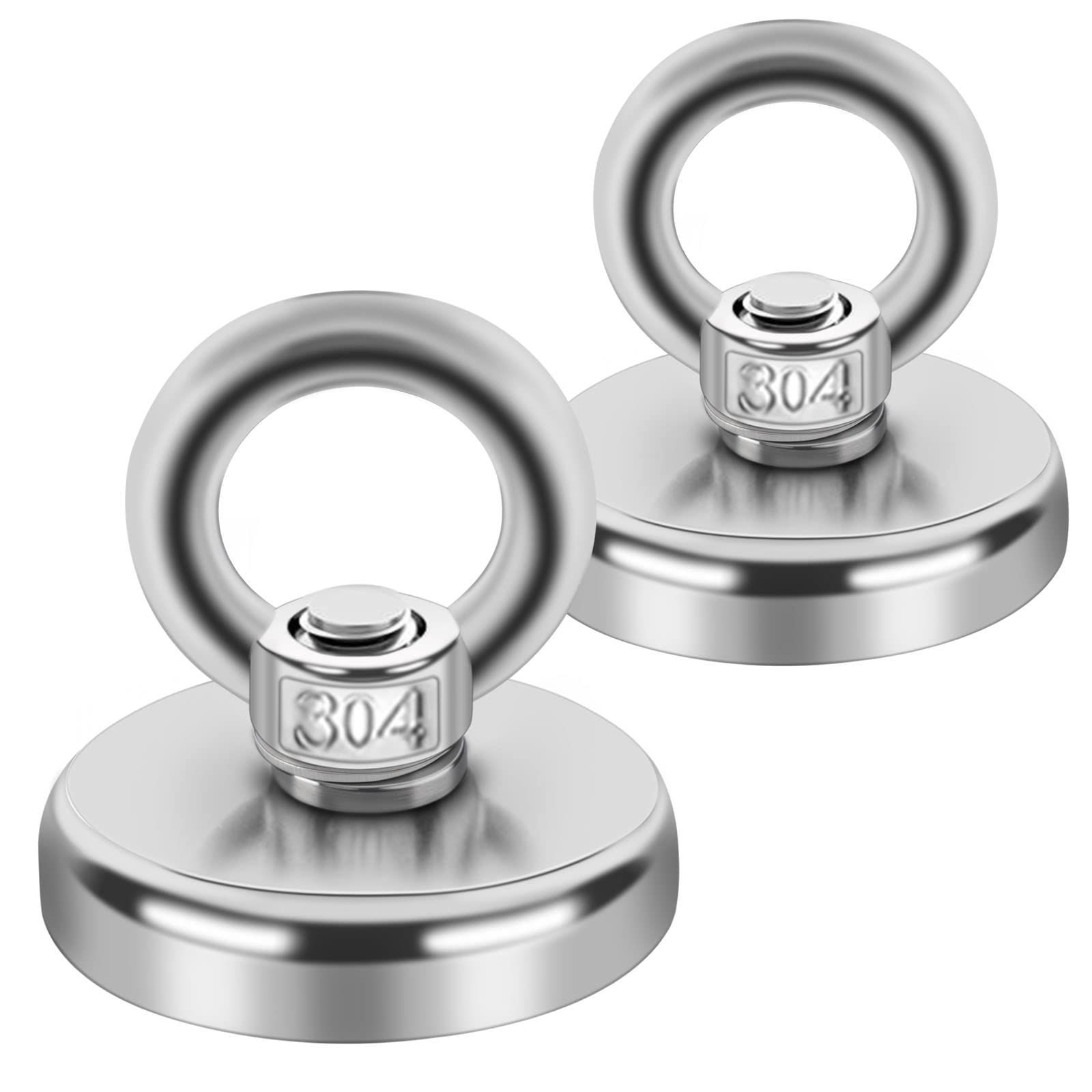 Size:32mm-2個 超強力マグネットフック 直径 32mm 磁石フック 垂直耐荷重35kg 収納 フック 引き揚げ キッチン 戸外 倉庫 オフィス 壁掛け 浴室に適用 2個セット