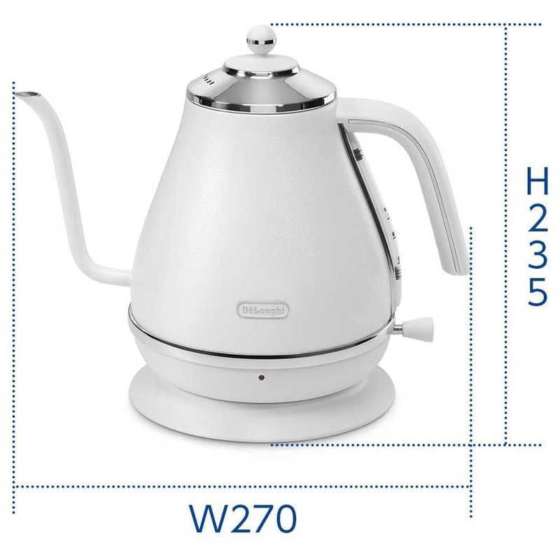 送料無料 ♥ 未開梱 デロンギ 電気カフェケトル アイコナ KBOE1220J-W ピースフルホワイト