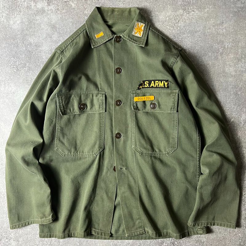60sビンテージUS ARMYミリタリーOG-107ユーティリティシャツ3rd 楽天市場】60's ビンテージ □ 64年製 US ARMY 米軍実物