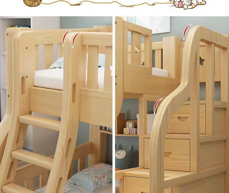 ほぼ未使用の木製2段ベッド売ります てひどい