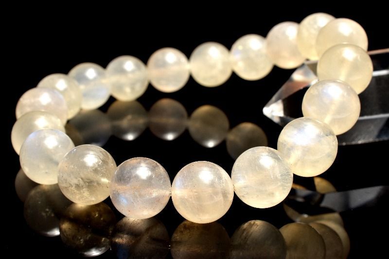 ピンクムーンストーン ブレスレット パワーストーン 天然石シラー強い