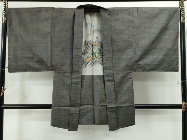 平和屋着物●男性　本場大島紬　アンサンブル　100亀甲　総詰め　松山茂治作　証紙付き　キングサイズ　正絹　逸品　未使用　CAAU1633yc 平和屋着物○男性 本場大島紬 アンサンブル 100亀甲 総詰め 松山茂治作