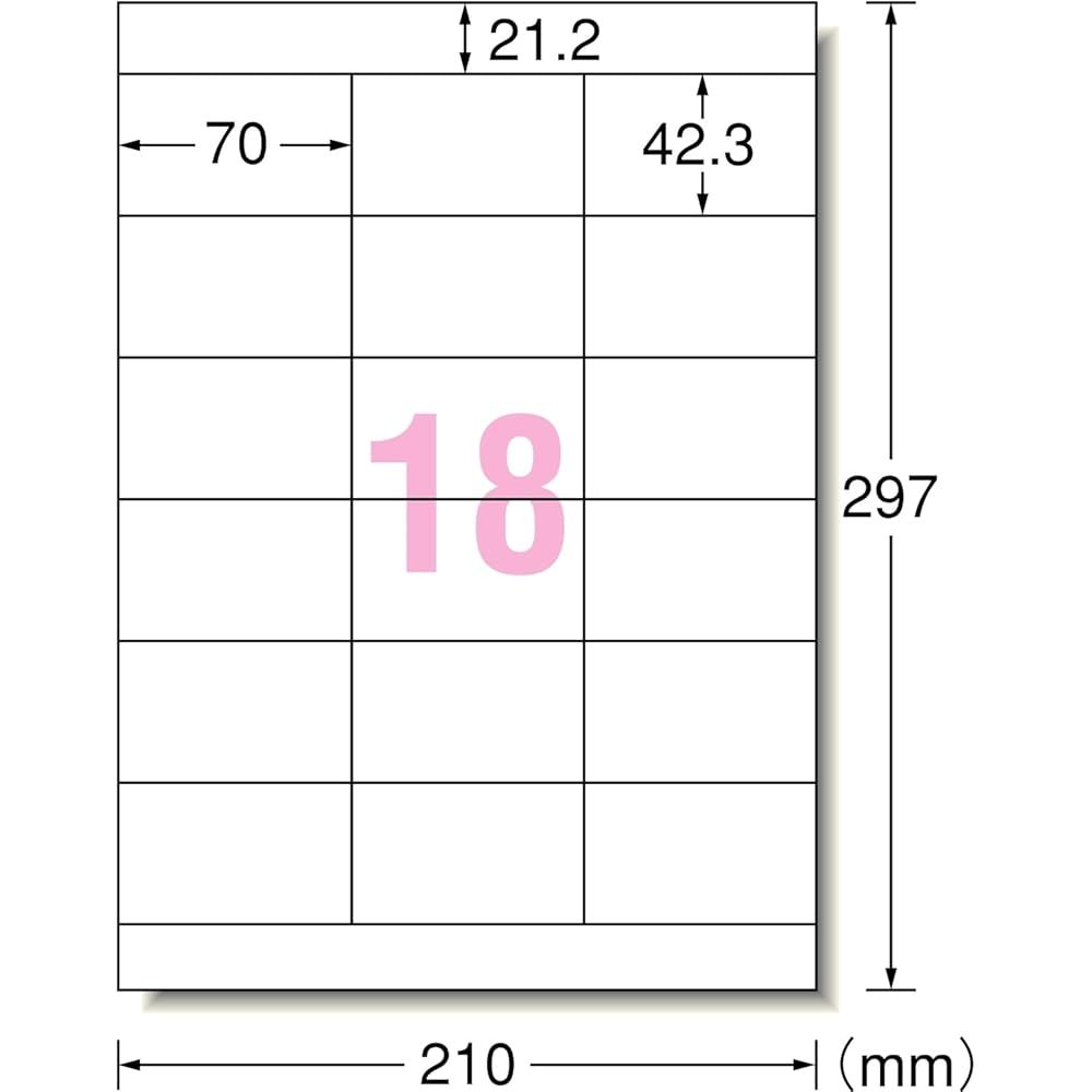 エーワン ラベルシール インクジェット A4 18面 500シート 28930