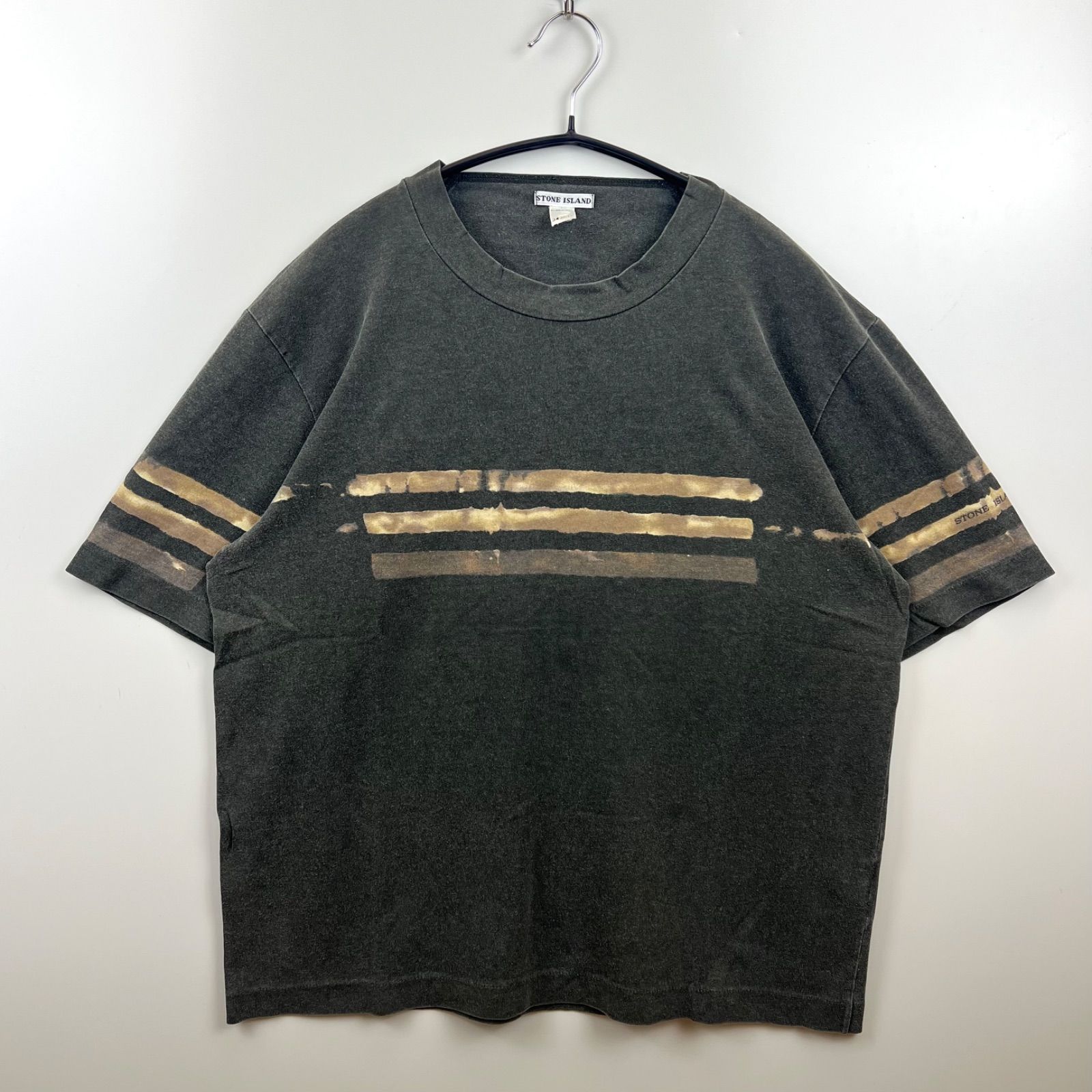 ストーンアイランド （Stone Island ）ヴィンテージ STONE ISLAND 00s 2001SS archive stripes Tee M fade