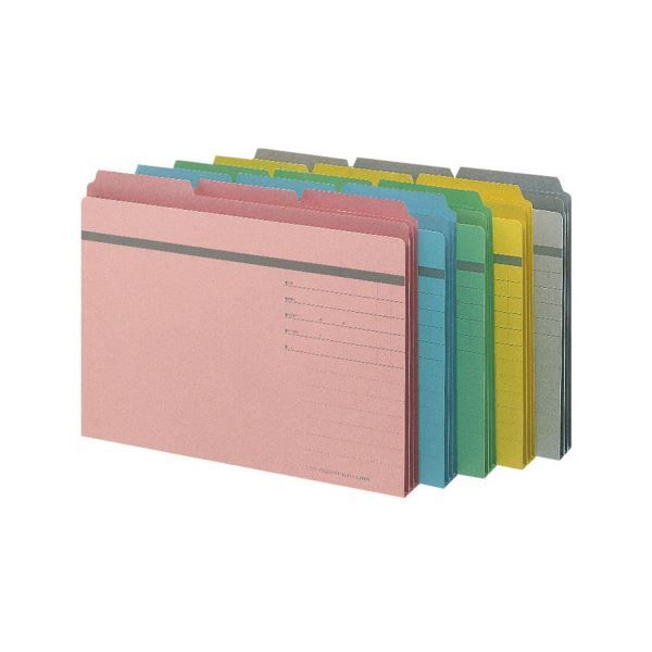 まとめ ライオン事務器 3カットフォルダーA4ピッタリサイズ 灰 No.443-30P 1パック 30冊 ×3セット