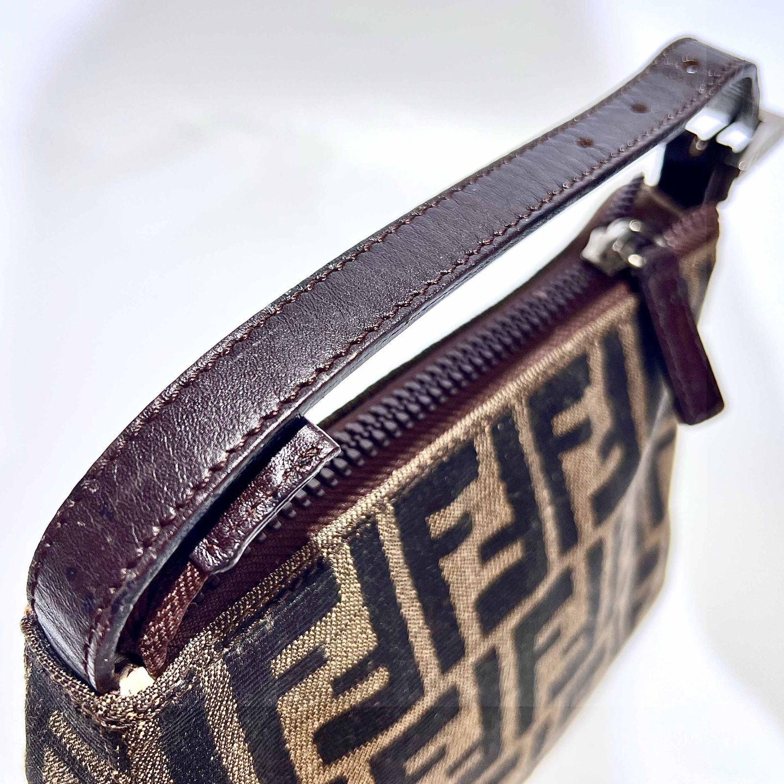 FENDI フェンディ ズッカ ロゴ アクセサリー ポーチ ミニ ハンドバッグ FENDI フェンディ ズッカ柄 ミニ ハンドバッグ アクセサリー
