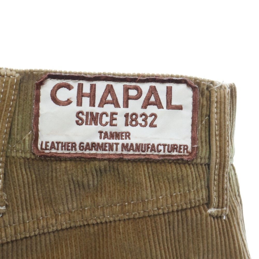 CHAPAL (シャパル) ボタンフロント コットン コーデュロイ テーパード 