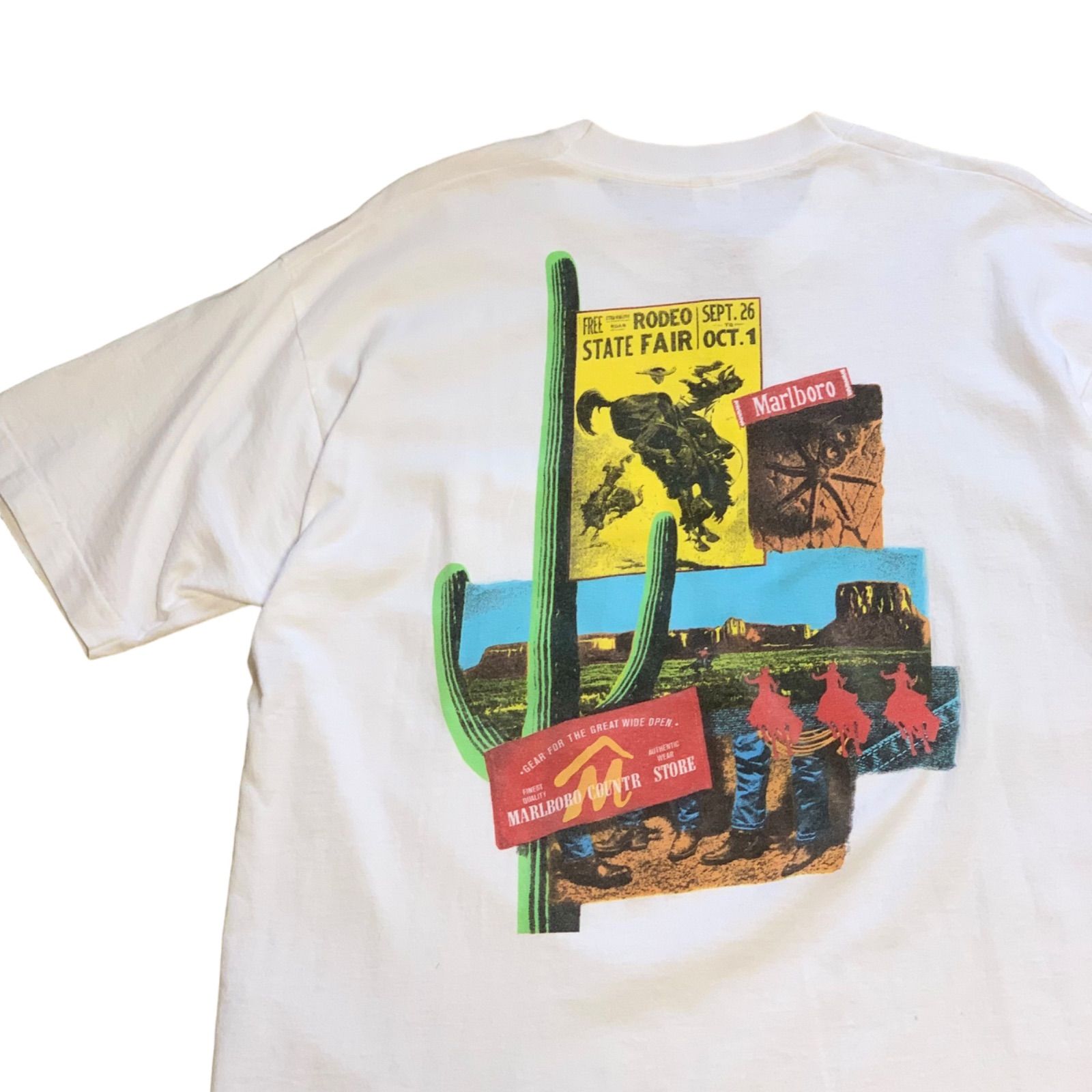 デッドストック 90s Marlboro マルボロ リザード Tシャツ 白 XL