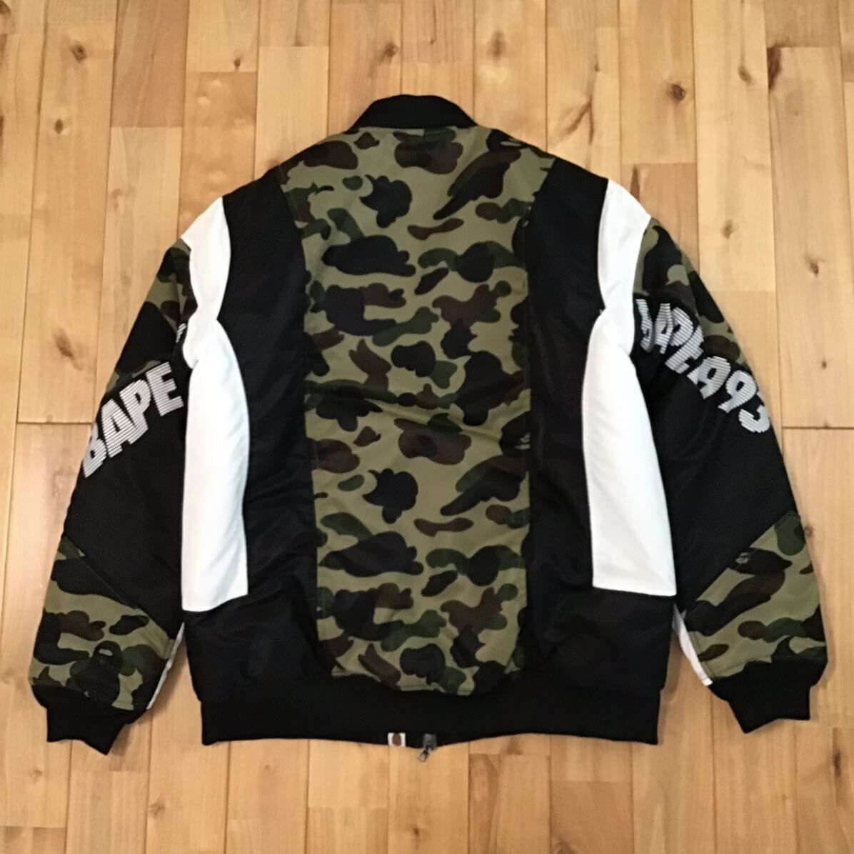 ★XL★ BAPE LOGO MA-1 Bomber Jacket a bathing ape star BAPESTA BAPE camo フライト ジャケット エイプ ベイプ