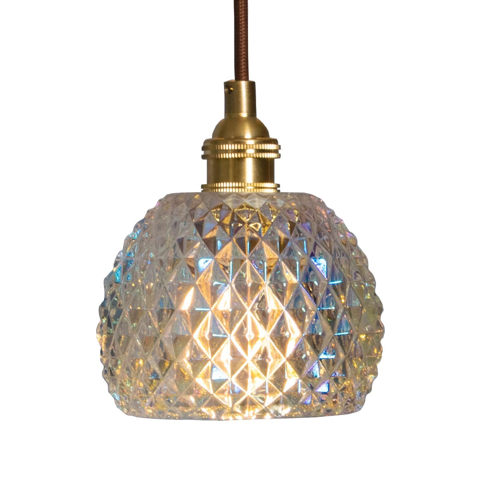 Color サフィール オーロラ ムーラ ペンダントライト ガラス LED ダクトレール対応 照明器具 オーロラ E17 引っ掛けシーリング コード調整可 小ぶり 電球なし ダイニング サフィール