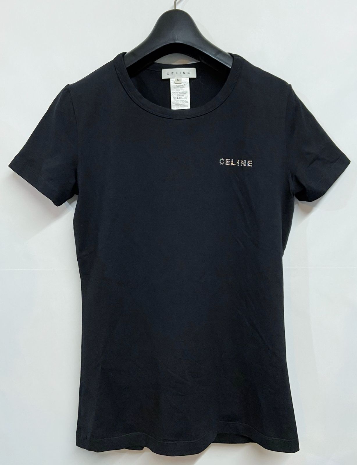 CELINE｜セリーヌ ラインストーンロゴ Tシャツ