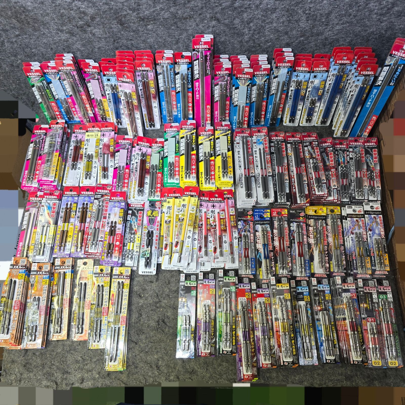 インパクト用 ビット 約626パック Anex VESSEL SUNFLAG メーカー サイズ混合 ダイヤモンドビット混在 桶川店