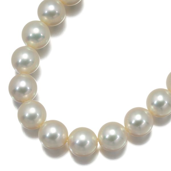 ☆美品☆ミキモト　K18 シルバー　クローバー　ネックレス　パール約7.0mm ミキモト / MIKIMOTO パール ネックレス K18YG パール 7.4mm