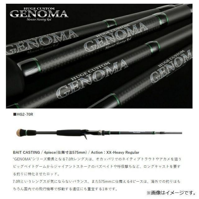 デプス ヒュージカスタム ジェノマ HG2-70R | 釣具 釣り