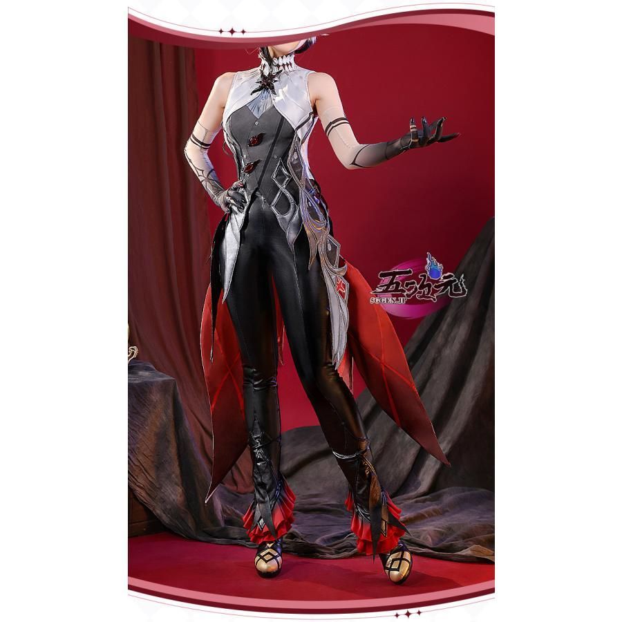 新発売 三分妄想 原神 コスプレ アルレッキーノ 召使 ファデュイ