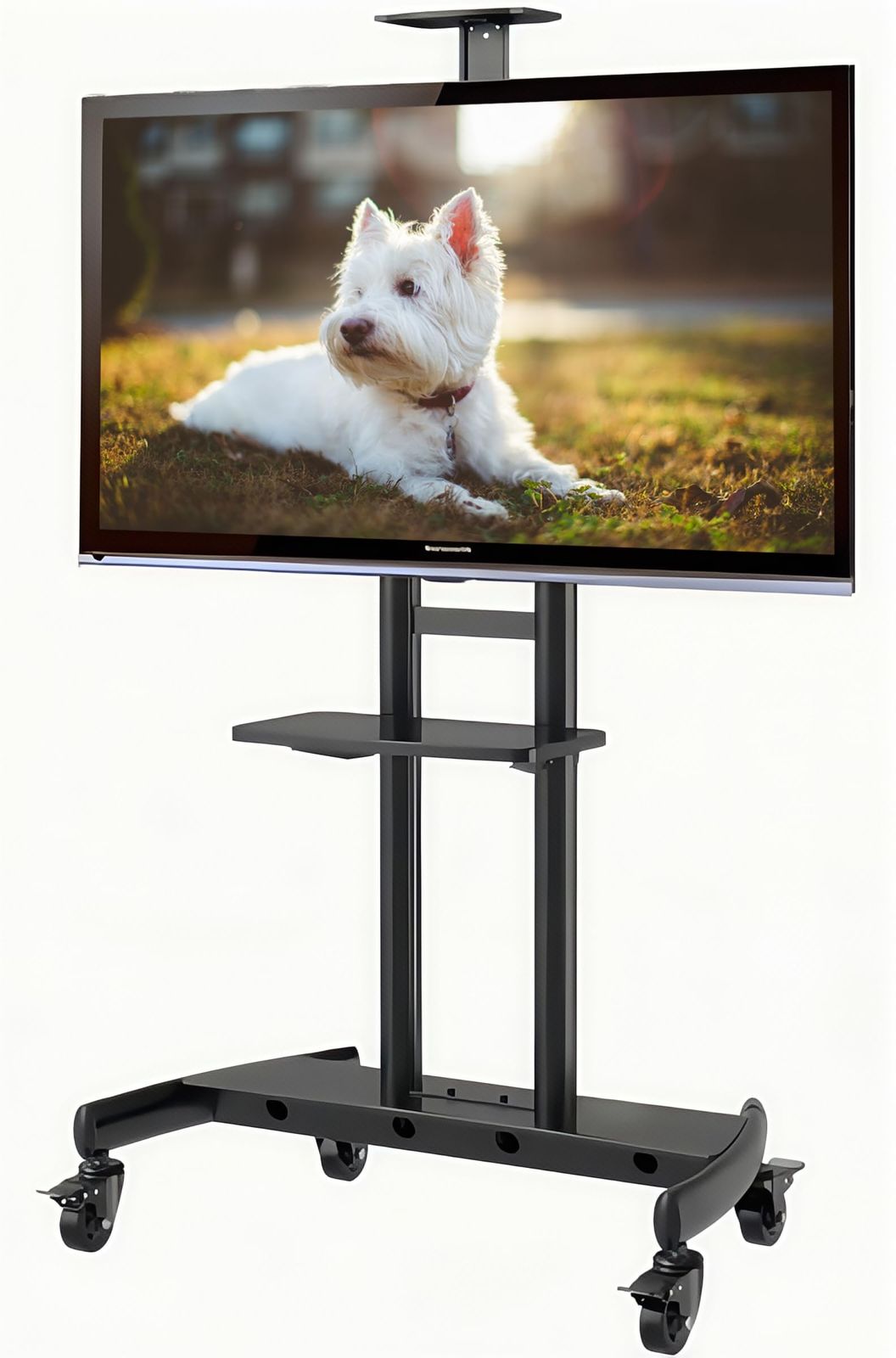 特別価格 家用 省スペース 自立式 展示用 モニタースタンド 壁寄せテレビ台 ハイタイプ 会社用 高さ調節 棚板付き キャスター 会議室 耐荷重100kg TVスタンド 病院業務用 移動式 55～90インチ対応 大型 日本語説明書付き テレビスタンド Ea