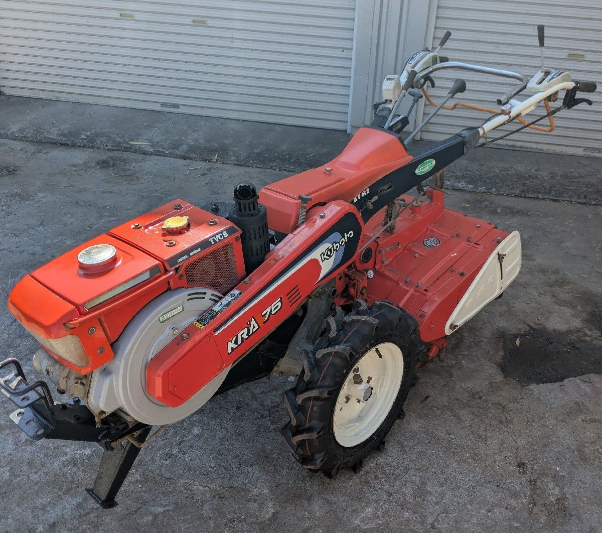 鹿児島発　クボタ　　セル始動　KRA75ディーゼルエンジン耕うん機　タイヤ新品交換済み　バッテリー新品交換済み 鹿児島発 クボタ セル始動 KRA75ディーゼルエンジン耕うん機 タイヤ