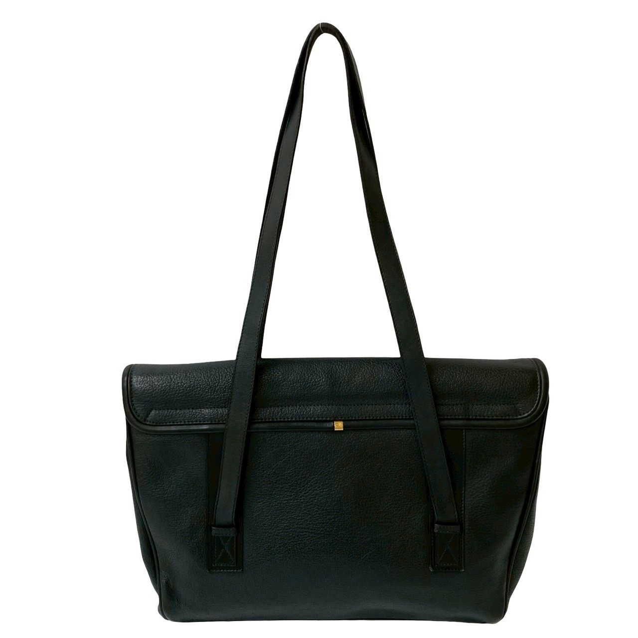 OLD GUCCI グッチ レザー ハンドバッグ ブラック ホースシュー 金具 OLD GUCCI グッチ レザー ハンドバッグ ブラック ホースシュー 金具