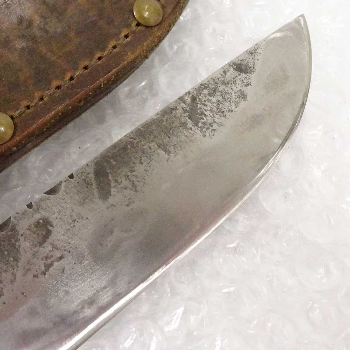north-river-custom-knives L6 high carbon tool steel ナイフ レザーシース付き north-river-custom-knives L6 high carbon tool steel ナイフ