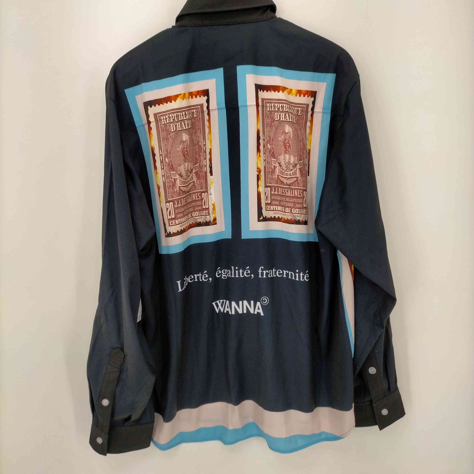 フメイ WANNA STAMP LS SHIRTS JET BLACK長袖シャツ メンズ JPN：XL 